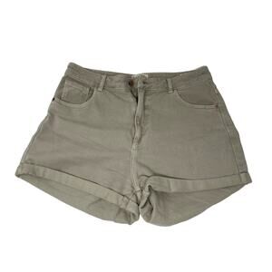 Tally Weijl Denim Co FLAWED Size EU 42/ US 14 Tan Jean Shorts High-Rise Womens